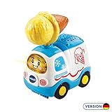 Spricht fröhliche Sätze und macht lustige Geräusche