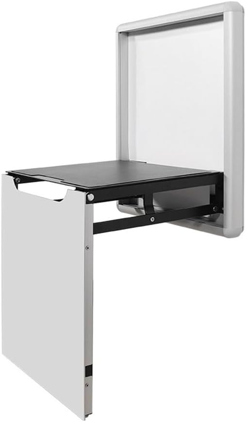 AIZYR Wall Mounted Folding Chair Folding Chair, Shoe Changing Stool Hidden Wall Stools Space Saving for Entryway, Living Room,Bathroom,White