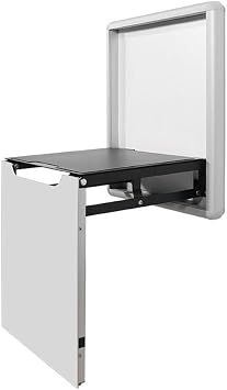 AIZYR Wall Mounted Folding Chair Folding Chair, Shoe Changing Stool Hidden Wall Stools Space Saving for Entryway, Living Room,Bathroom,Silver