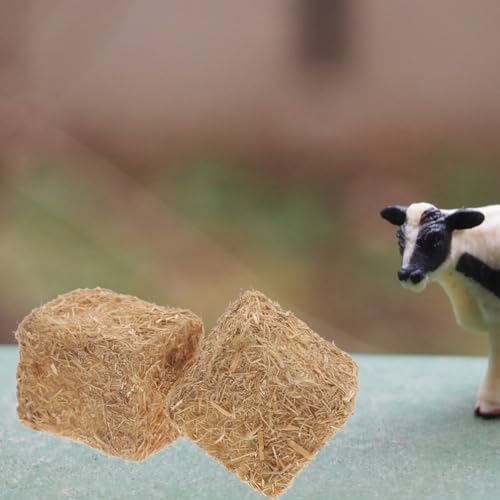 Abaodam 12 Peças Mini Fardos De Feno Em Miniatura Estatueta De Palha Fardos De Feno Bloco De Casa De