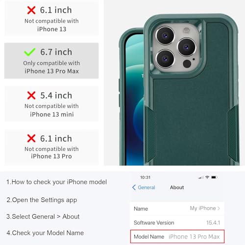 Coque de protection intégrale pour iPhone 13 Pro Max - Vert