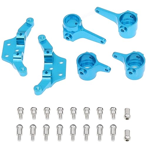 Supports direction WLtoys K969 K989 en alu bleu pour optimiser la précision du train avant
