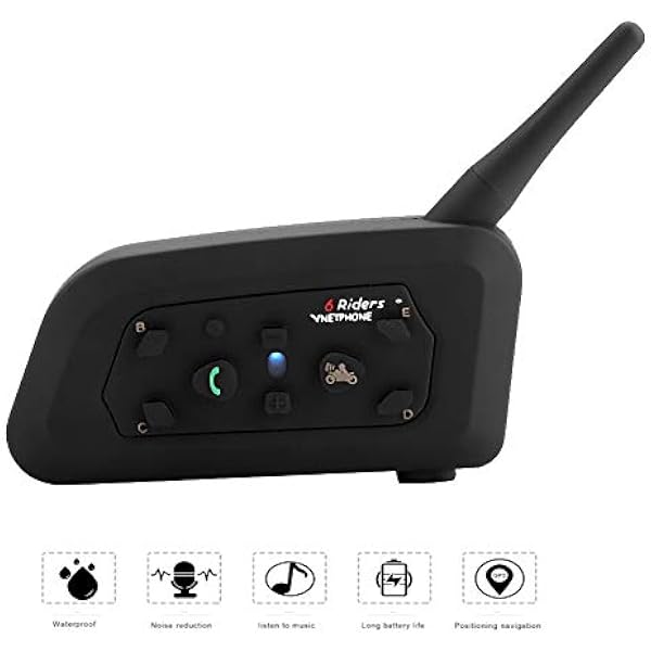 Vnetphone V6-1200 — беспроводной домофон на 6 человек с Bluetooth и мотоциклетной системой громкой связи