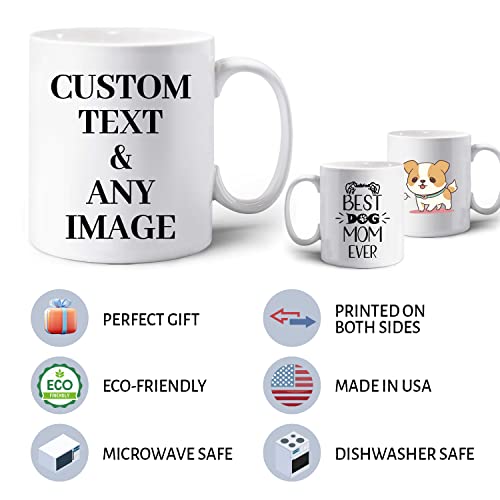 Custom Photo Mug, Personalized Team Mug With Picture Logo Text Taza Personalizadas - Personalized Gifts For Mother, Father, Best Friend, Christmas Gifts, Cute Cups 11Oz #TOP4