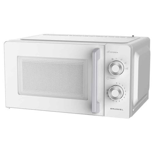 Grunkel MW-20MG Microondas, 20 Litros, 700W, 6 Niveles de Potencia, Temporizador 30 min, Color Blanco