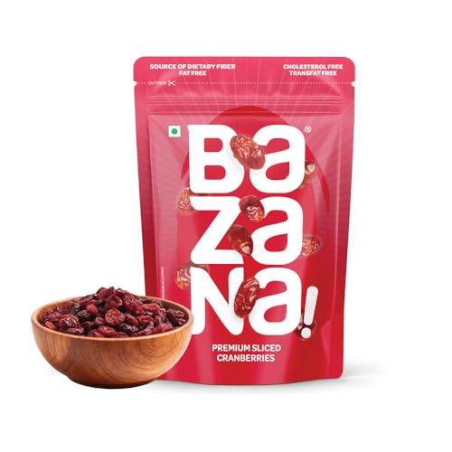 Image of Bazana's Premium Dried Cranberry Slices Boost Immunity with Abundant in Antioxidants - 215g of Natural Goodness