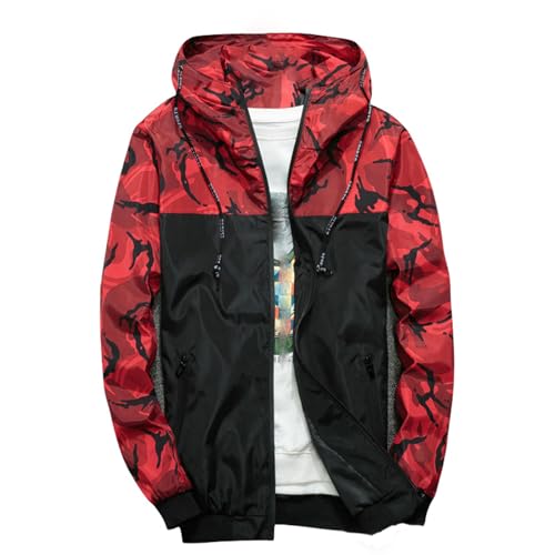 Chaqueta de camuflaje para hombre 6682 roja XS para evitar el frío