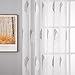 MIULEE 2 Unidades Cortinas Bordado Translucida de Dormitorio Moderno Ventana Visillos Rayas...
