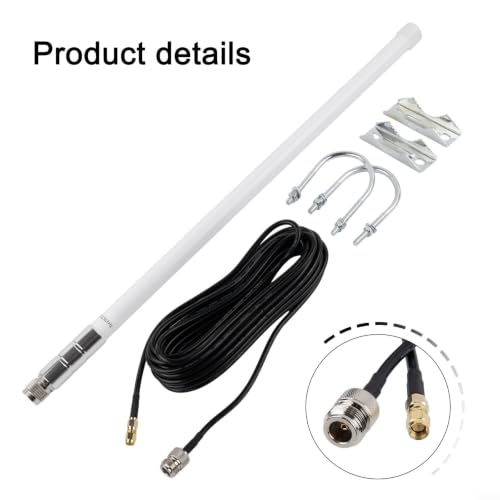 Antena de fibra de vidrio 12dBi con cable RG58 de 8m para mineros inalámbricos Nebra 6