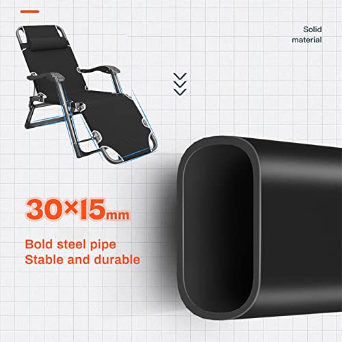 Chaise longue Zero Gravity de camping durable avec support de poids et structure inclinable - 4