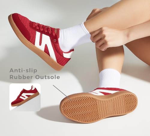 Image of LUCKY STEP Women Retro Gum Sole Fashion Sneakers