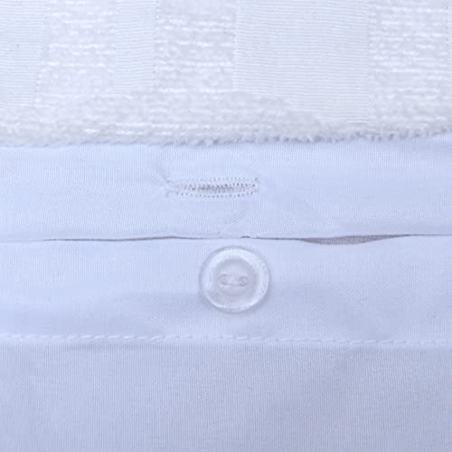 Housse de couette texturée géométrique Sleepdown parure blanche de qualité