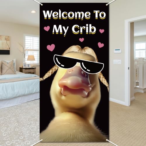 Bannière Welcome to My Crib WADORN grand format décoration fond fantaisie