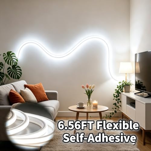 Image of iNextStation LED Strip Lights 6.56FT 5V USB 6500K White IP67 Waterproof