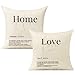 Definizione di casa e Amore Fodera per Cuscino Agriturismo Housewarming Gift Federe per Cuscini Sweet Warm Family Square Decorazione Federe per Divano Divano Auto 45x45cm Set di 2