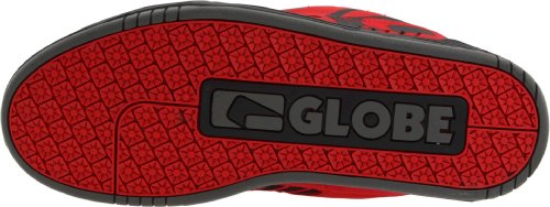 Image of Globe Mens Fusion Skate Shoes, Black /Moto Red, 7.5 D (M) US