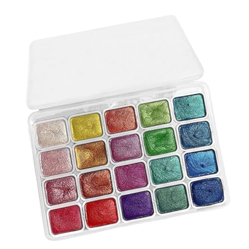 Set di acquerelli per adulti, kit di 20 colori per pittura ad, progetti artistici, articoli di cancelleria, artigianato, glitter, per schizzi, illustrazioni, disegno, istruzione