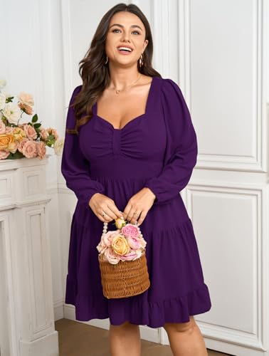 Image of SCOMCHIC Women's Plus Size Cocktail Mini Short Dress