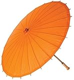 Farbe: Orange GONO 1 x Sonnenschirm, japanischer Stil, Bambus-Ölpapier, Sonnenschirm, Regenschirm (orange).