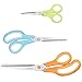 Uaugulft Schere, Multifunktionale Schere Büro mit Scharfer Klinge aus Edelstahl für Haus Schule, 3er Pack (Orange / Blau / Grün)