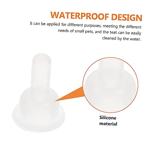 JOINPAYA 40Pcs Pet Feeding Nipples Silicone Replacement Pacifiers for Pets for Kittens Puppies and Rabbits Safe and Flexible Design for Gentle Feeding