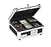 Produktbild Plastic & Steel Cash Box w/Tumbler Lock, Black & Chrome, Sold as 1 Each by Vaultz