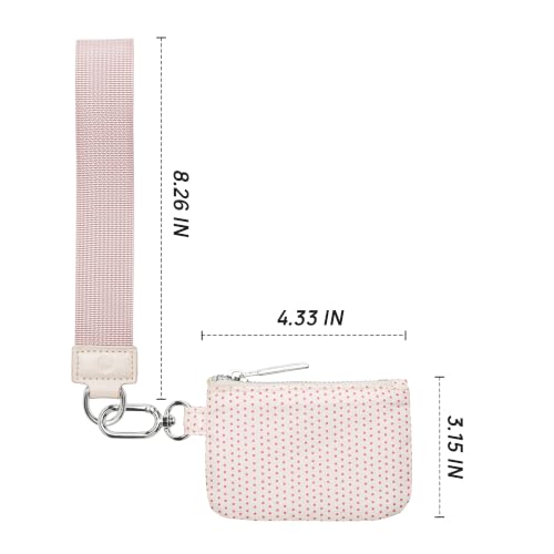 Image of Mum's Memory Mini Zip Around Wristlet Wallets for Women -KeyChain Wallet with Detachable Dual Pouch Wristlet -Key Chain Coin Purse Small Wallets