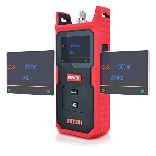 SKYSHL 1310nm 1550nm Handheld SM Optical Fiber Laser Light Source Tester With SC FC ST LC UPC Adapter and Color Screen(SS100S)