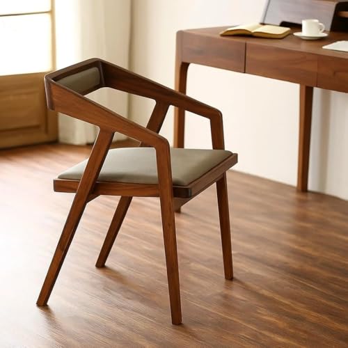 Image of Genuine Decor Solid Sheesham Bar Chair Modern Furniture Off Games Wooden High Chair Pu Leather Chair Cushion for Kitchen | Living Room | Office | Cafe (Grey Set of 1)