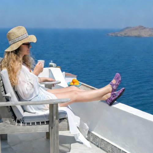 Image of Water Shoes for Women Men Barefoot Beach Swim Aqua Socks Summer Wide Slides Sandals Quick Dry Pool River Sea Sock Shoes