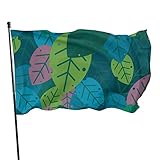 Instalación simple: la bandera tiene dos ojales metálicos de alta calidad que son a prueba de oxidación, que es hermosa y oculta. Es muy fácil de instalar. Ya sea en la habitación, jardín o terraza, se puede decorar como quieras.