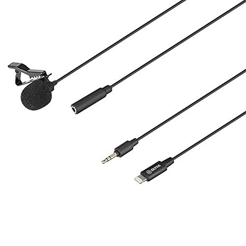 Boya by-M2 - Microfone Lavalier para dispositivo iOS, preto