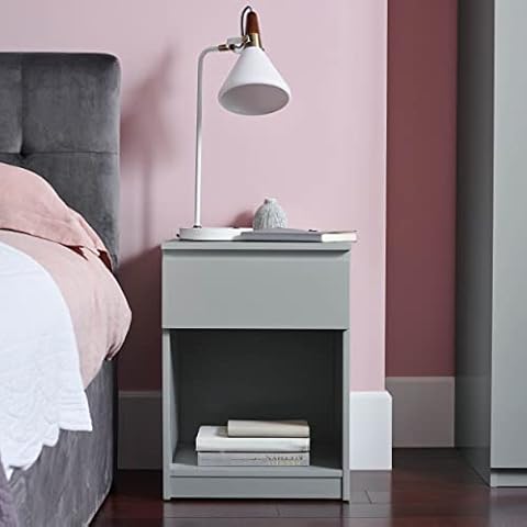 Laura James Clemmie bedside table - high gloss - grey Cover
