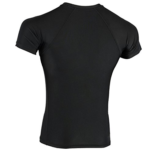 Roar Mma Rash Guard & Bjj Shorts Set Mens Women Fight Wear Kids Grappling Training (Simple-Black-3Pcs, Medium) #TOP2
