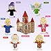 7 Pcs Fairy Tale Finger Puppets Set,4 inch Fairy Tale Member Soft Plush Hand Puppets for Kids with Castle,Finger Puppets for Toddlers Princess Puppet Mini Toy Storytelling Role-Playing