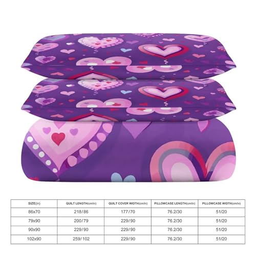 Parure de lit grand lit violette haut de gamme en microfibre fine ultra-confortable - 3
