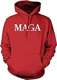 MAGA - Make America Great Again Trump Unisex Hoodie Sweatshirt (Red, Large)
