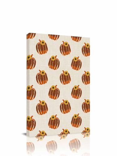 Leopard Pumpkin Fall Wall Art Giclee Canvas Prints Thanksgiving Sunflower