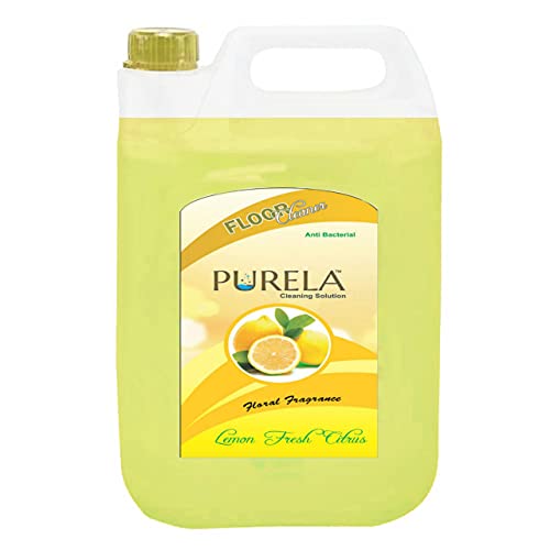 Image of floor cleaner liquid, Kills All Germs & Viruses To Makes Surfaces Safe & Remove Tough Stains, Bathroom Surface Cleaning Liquid, Disinfectant & Insect Repellent - 5 Liter (Lemon) (Lemon)