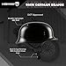 HIGHWAY 21 9-Millimeter German Beanie Helmet, Half Shell Motorcycle Gear, Black Safety Head Cover, Dual D-Ring Chinstrap