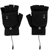 USB Beheizte Handschuhe für Damen und Herren Full & Half Hands Beheizte Fingerlose Handschuhe Dop...