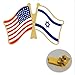 US Israel flag pin,USA Israeli Lapel pin,American Isreal Friendship pin,Support Coat of arms pin,Isreali Butterfly Clutch Button pin