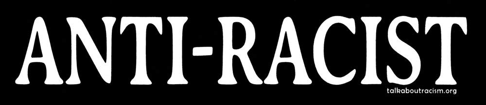 Peace Resource Project Anti-Racist BLM Vinyl Car Magnet Magnetic Decal 9.25-by-2 Inches