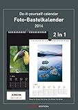  Foto-Bastelkalender 2014 2 in 1 schwarz/weiss datiert 21 x 29,7 cm, Bastelkalender 2014: Do it yourself calendar