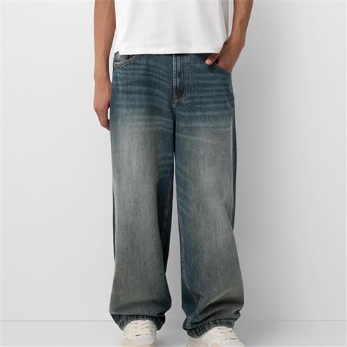 Baggy Jeans Men Vintage Wide Leg Distressed Hip Hop Denim Pants Loose Fit Y2k Skater Jean Trousers Streetwear2