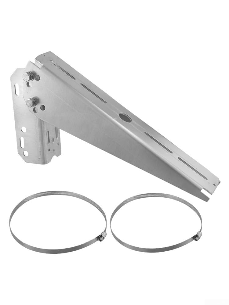 30° Photovoltaik Halterung Single Solarpanel Pole Mount für Wand für Post oder Installation Verstellbarer Rahmen aus Aluminiumlegierung mit Edelstahlschrauben DIY Rack