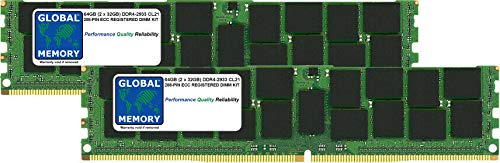 64GB (2 x 32GB) DDR4 2933MHz PC4-23400 288-PIN ECC REGISTRADO DIMM (RDIMM) Memoria RAM Kit para Mac Pro (2019) Cover