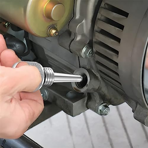 Generator Magnetic Dipstick, 2 Pack Replacement for 55201 Magnetic Oil Dipstick for Inverter Generator Compatible with Wen/with Yamaha, Aluminum Generator Magnetic Oil Dipstick with O Ring, Silver