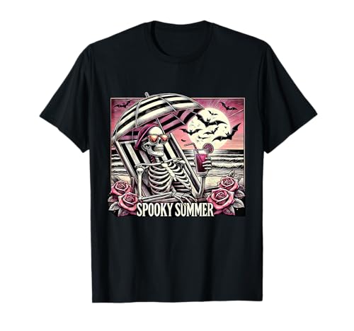 Spooky Summer Skeleton Halloween Vibes - Café helado gótico Camiseta