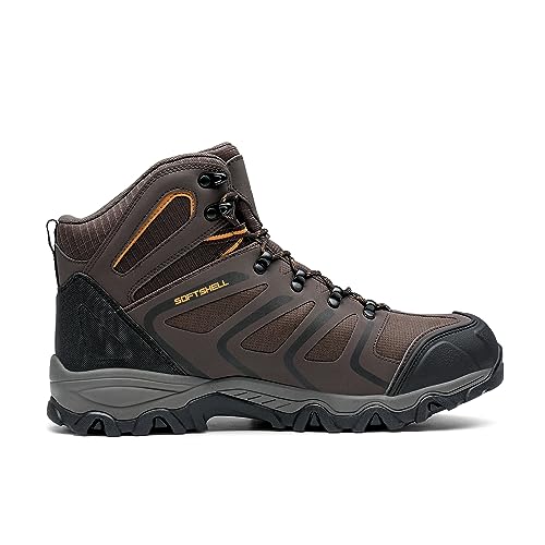 NORTIV 8 Men's Ankle High Waterproof Hiking Boots,Brown/Black/Tan,13W by NORTIV 8 - Used condition - Image 5